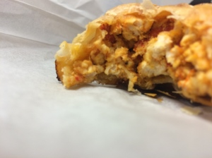 This is a Chicken Inferno, it is sort of like buffalo chicken with mozzarella but better.