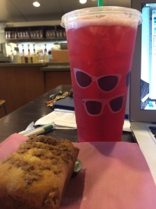head was killing me so I splurged and got a venti. Also this coffee cake was AMAZING.